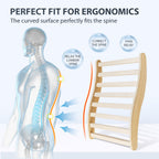 Ergonomic S-Shape Sauna Backrest with Superior Support - Canadian Hemlock