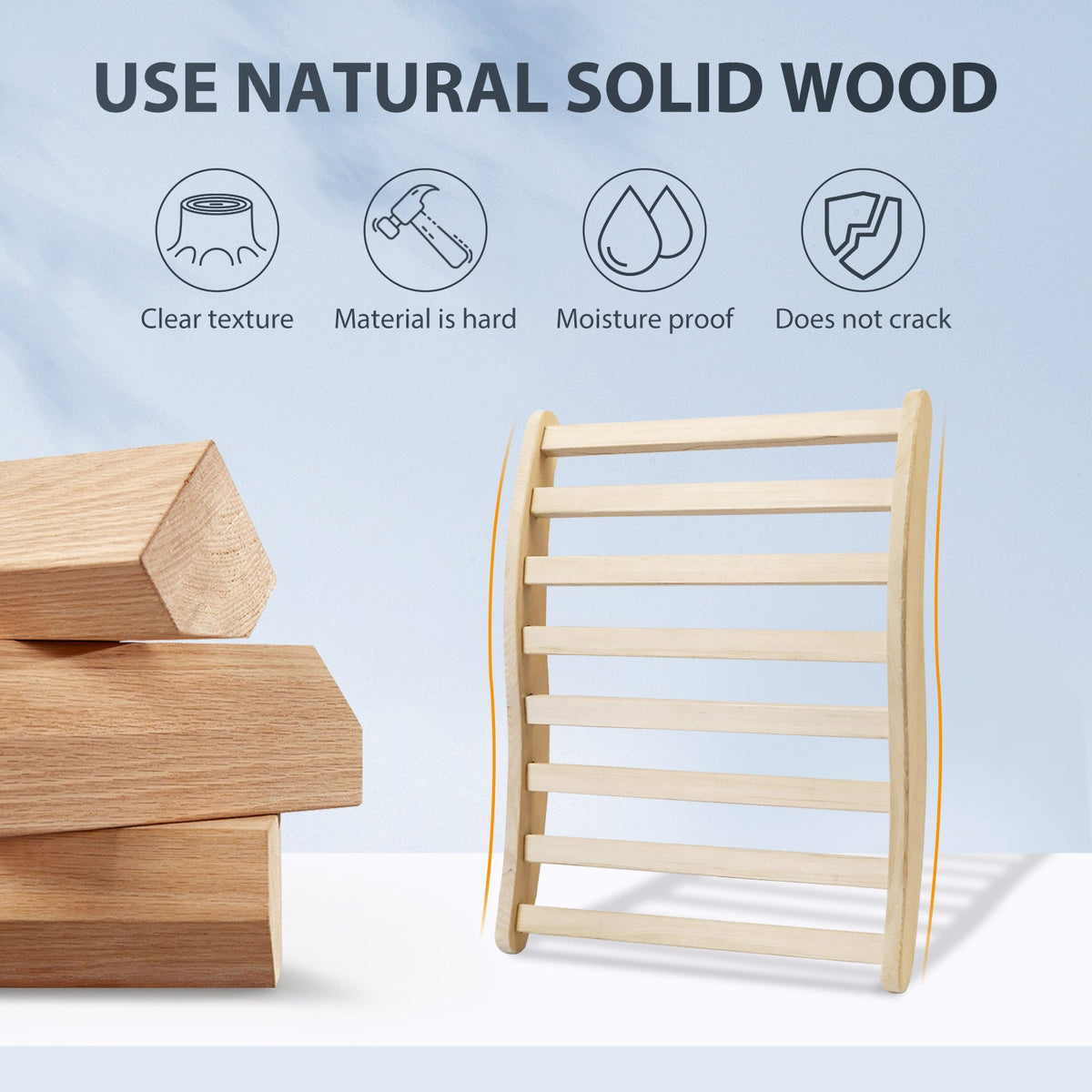 Ergonomic S-Shape Sauna Backrest with Superior Support - Canadian Hemlock