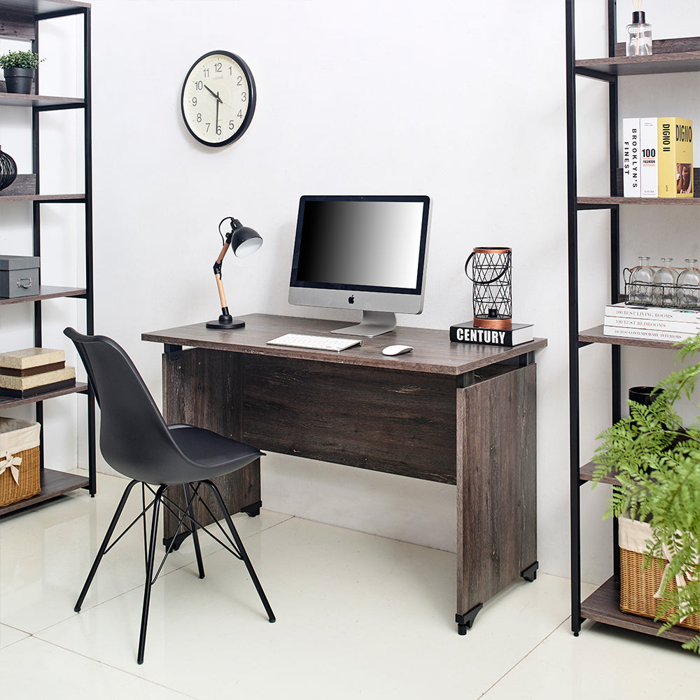 Rustic Composite Wood Writing Desk with Water-Resistant Surface - Rustic