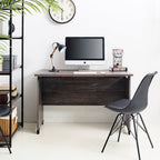 Rustic Composite Wood Writing Desk with Water-Resistant Surface - Rustic