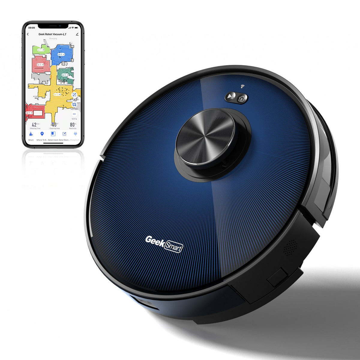 Geek Smart L7 Robot Vacuum Cleaner and Mop with 2700Pa Suction - ABS+PC