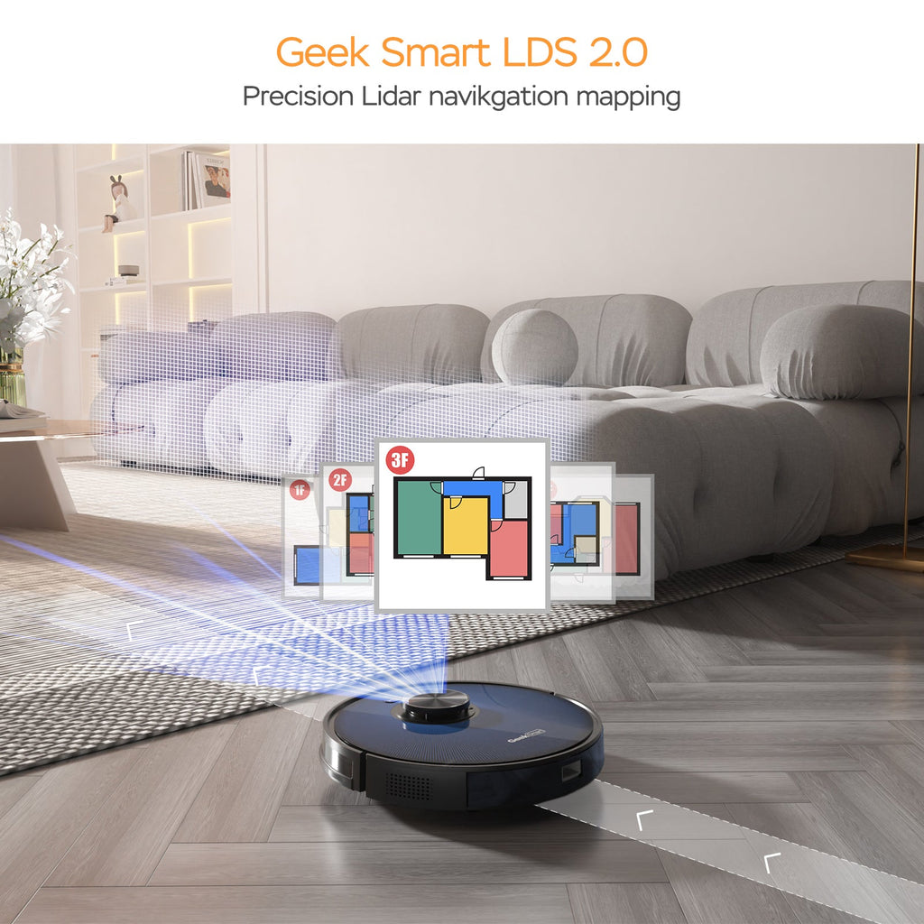 Geek Smart L7 Robot Vacuum Cleaner and Mop with 2700Pa Suction - ABS+PC