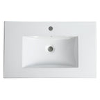 30" Bathroom Vanity with Ceramic Top - Modern Freestanding Design