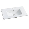 30" Bathroom Vanity with Ceramic Top - Modern Freestanding Design