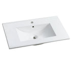 30" Bathroom Vanity with Ceramic Top - Modern Freestanding Design