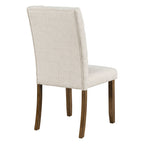Farmhouse Dining Table Set with Upholstered Chairs and Bench - Beige