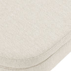 Ottoman Oval Storage Bench with Rubber Wood Legs - Beige