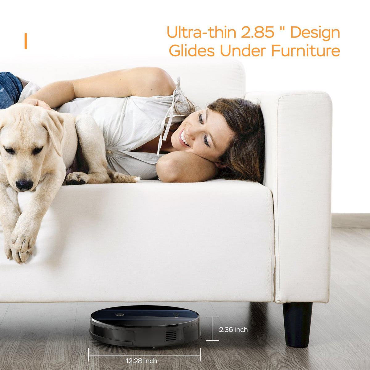 Geek Smart Robot Vacuum Cleaner G6 with Smart App Control - White
