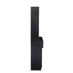 Black Modern Hair Desk with Multi-Layer Storage - Black