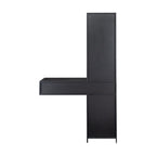 Black Modern Hair Desk with Multi-Layer Storage - Black