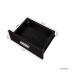 Black Modern Hair Desk with Multi-Layer Storage - Black