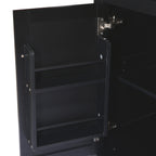 Rubber Wood Drop-Leaf Kitchen Cart with Storage