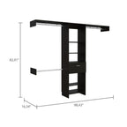 1-Drawer 4-Shelf Closet System in Wenge