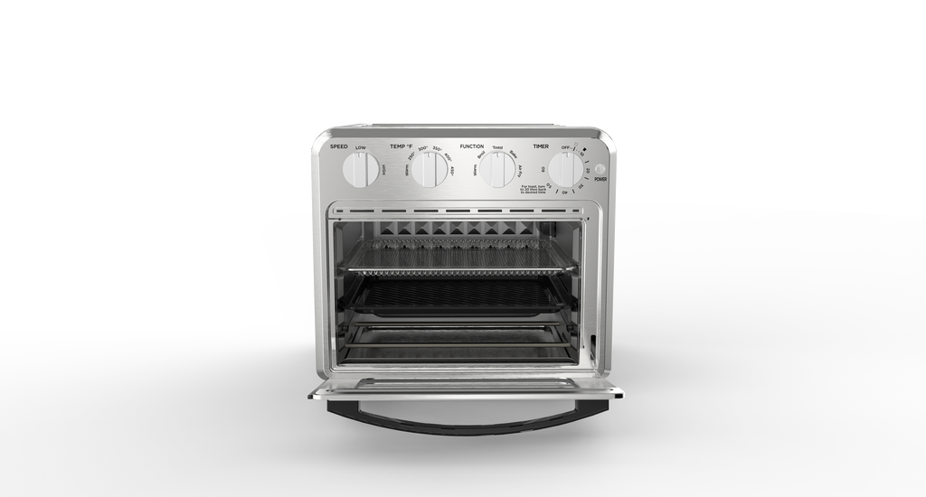 16QT Air Fryer Toaster Oven Combo with Multi-Function Presets - Stainless Steel