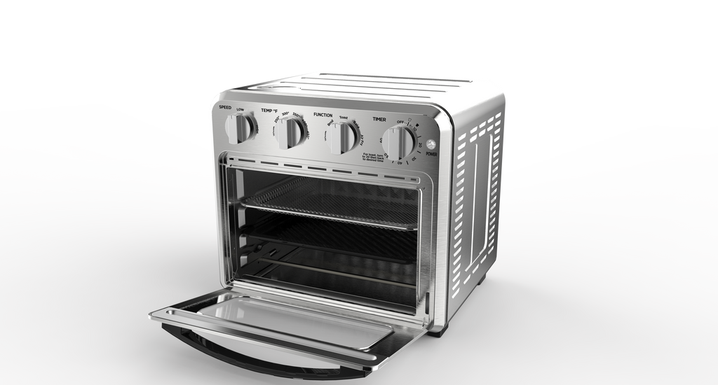 16QT Air Fryer Toaster Oven Combo with Multi-Function Presets - Stainless Steel