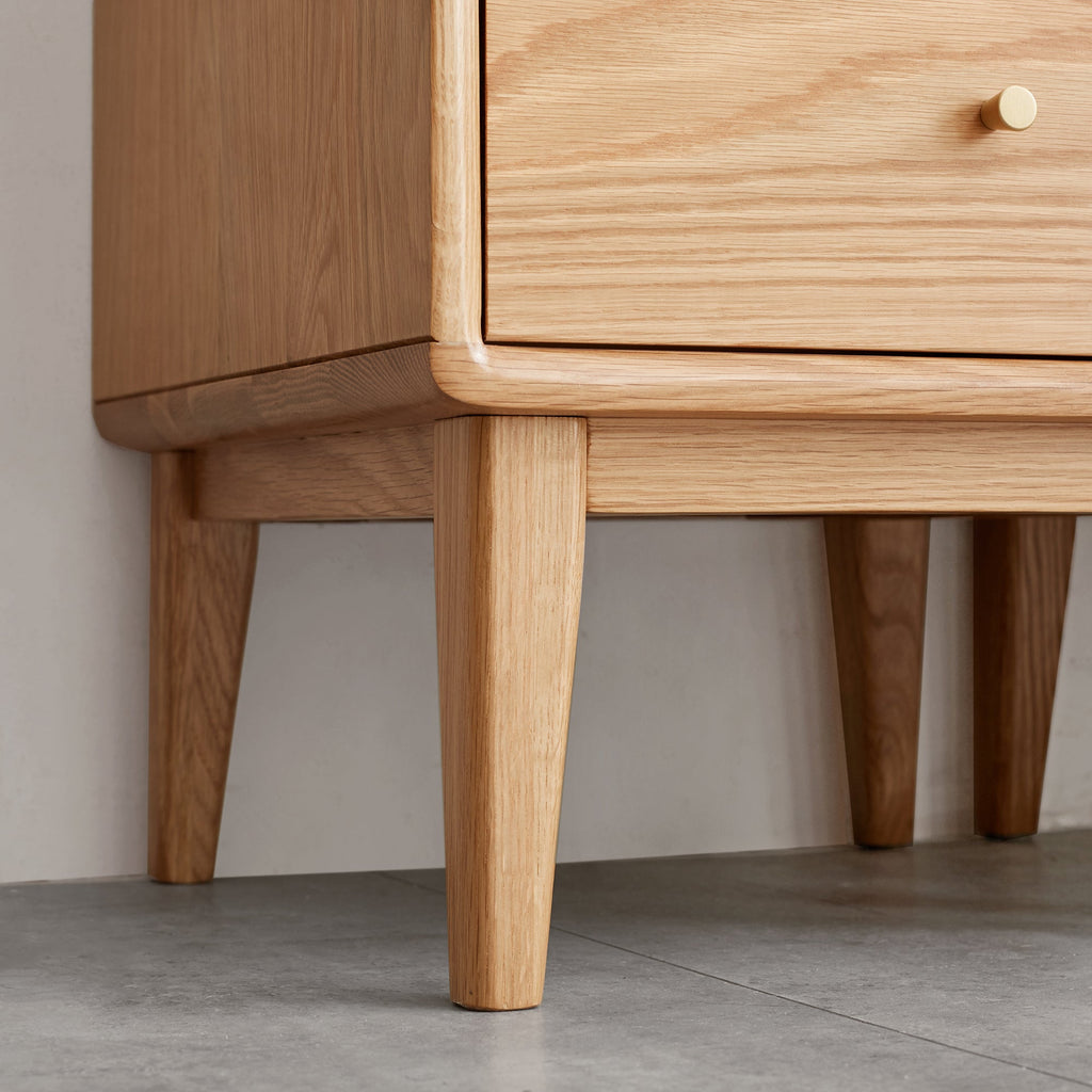Solid Wood Storage Cabinet with Modern Design - Oak