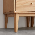 Solid Wood Storage Cabinet with Modern Design - Oak