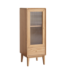 Solid Wood Storage Cabinet with Modern Design - Oak