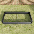 2PCS Galvanized Metal Raised Garden Pots & Planters