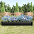 2PCS Galvanized Metal Raised Garden Pots & Planters