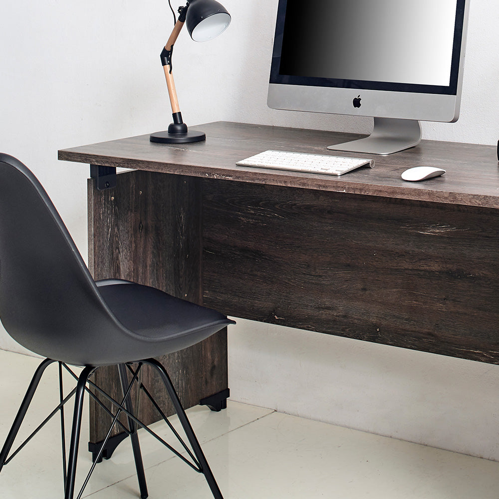 Rustic Composite Wood Writing Desk with Water-Resistant Surface - Rustic
