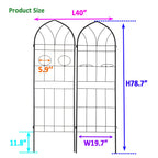 2 Pack Metal Garden Trellis 78.7" x 19.7"