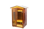 Two-Person Far-Infrared Outdoor Sauna with Carbon Heating Panels - Solid Wood