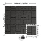 Patio Interlocking Deck Tiles - Gray Composite