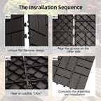 Patio Interlocking Deck Tiles - Gray Composite
