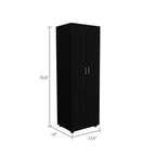 Armoire-Organiser 70.8"H, Two Shelves, Rod, Double Door Cabinet Armoire