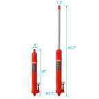 Hydraulic Long Ram Jack with Clevis Base - 8 Ton Capacity