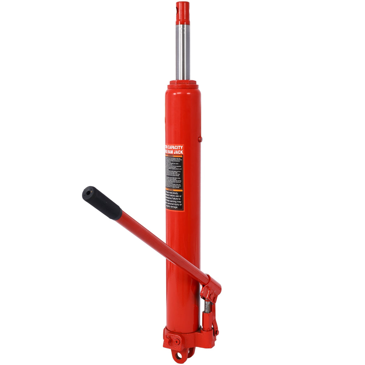 Hydraulic Long Ram Jack with Clevis Base - 8 Ton Capacity