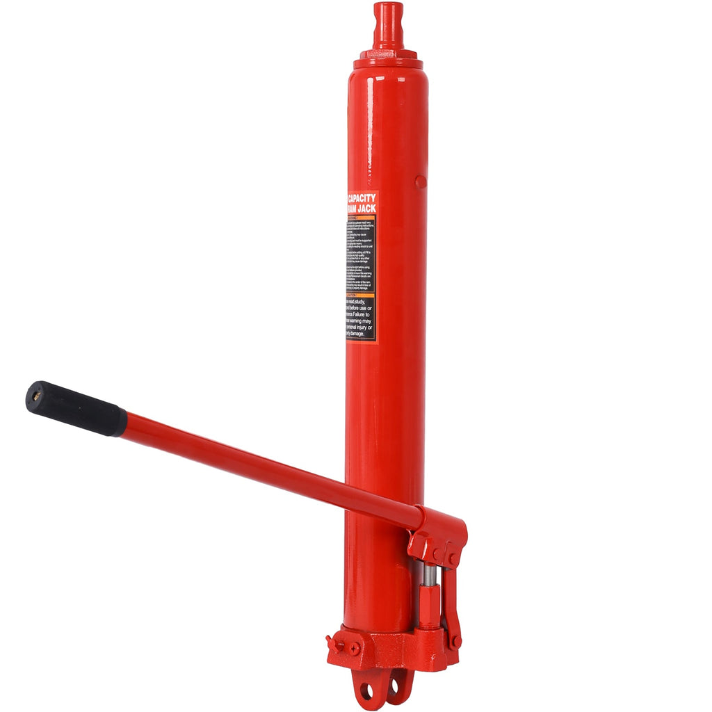 Hydraulic Long Ram Jack with Clevis Base - 8 Ton Capacity