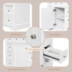 36" Bathroom Vanity Cabinet Base with Drawers - Solid Wood & MDF