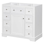 36" Bathroom Vanity Cabinet Base with Drawers - Solid Wood & MDF