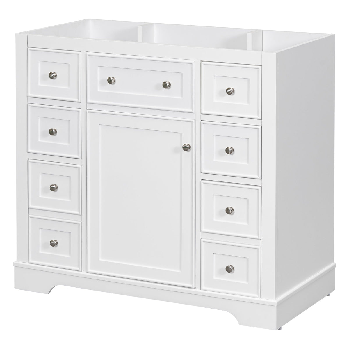 36" Bathroom Vanity Cabinet Base with Drawers - Solid Wood & MDF