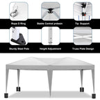 10'x20' Pop Up Canopy Tent with Removable Sidewalls - Black