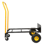 Dual Purpose Hand Truck Cart with Convertible Dolly Design - Black/Yellow