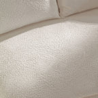Curved Sofa with Ingenious Shape - 5-Seat Boucle Sectional - Beige
