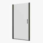 Universal Pivot Shower Door with 1/4" Tempered Glass - Polished Finish