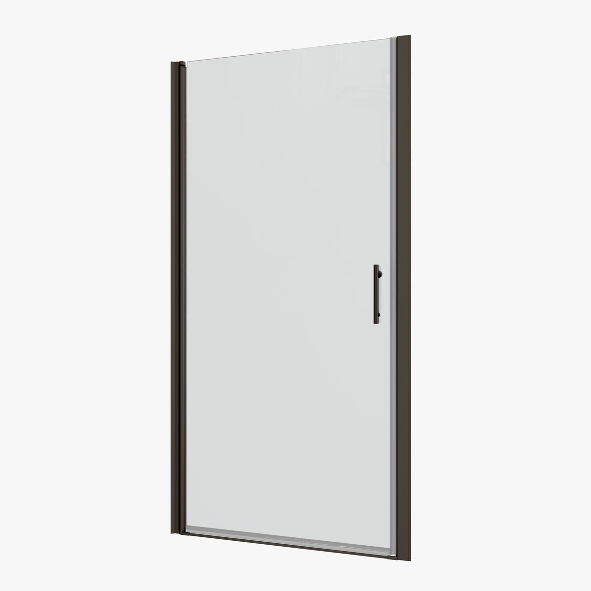 Universal Pivot Shower Door with 1/4" Tempered Glass - Polished Finish