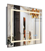 48x36 Inch LED Bathroom Mirror with Dimmable Lights and Anti-Fog - Silver