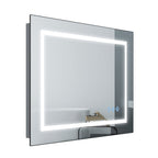 48x36 Inch LED Bathroom Mirror with Dimmable Lights and Anti-Fog - Silver
