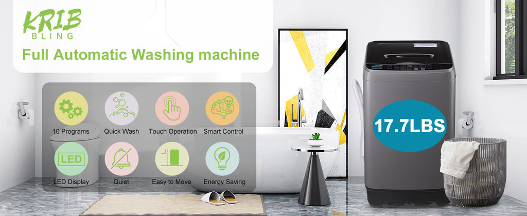 Portable Washing Machine with Imbalance Adjustment - Plastic
