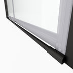Universal Pivot Shower Door with 1/4" Tempered Glass - Polished Finish