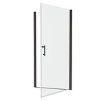 Universal Pivot Shower Door with 1/4" Tempered Glass - Polished Finish