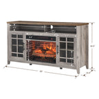55 Inch TV Media Stand with Electric Fireplace