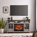 55 Inch TV Media Stand with Electric Fireplace