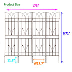 4 Pack Metal Garden Trellis with Rustproof Iron Support - Brown or Black