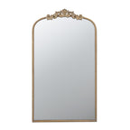 Baroque Inspired Arch Wall Mirror with Ornate Design - Gold or Black